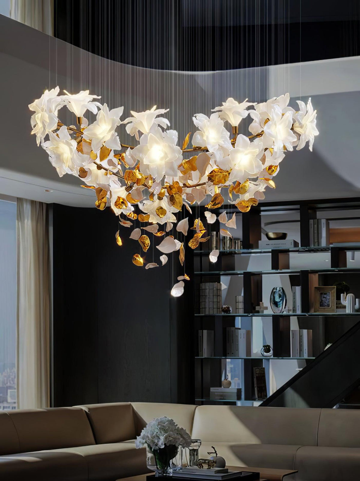 Flying Flowers Fluttering Chandelier - Zelno Lighting