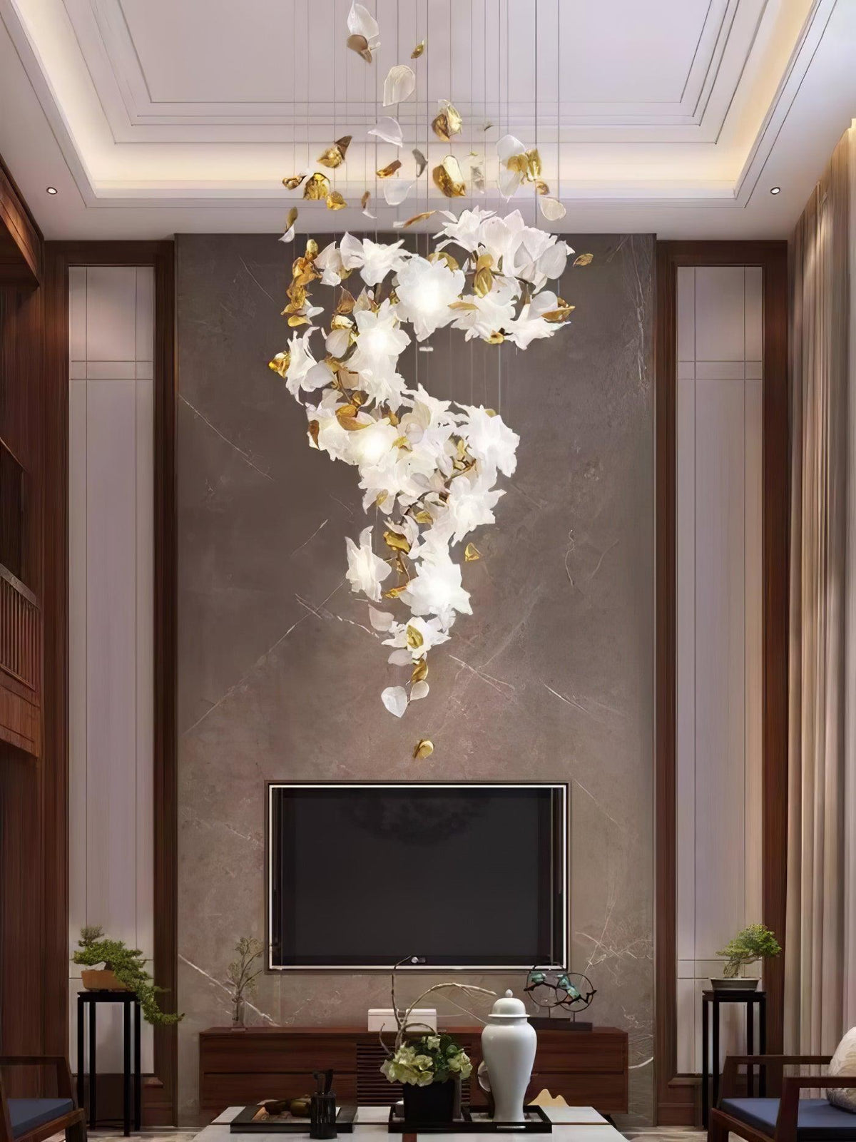 Flying Flowers Fluttering Chandelier - Zelno Lighting