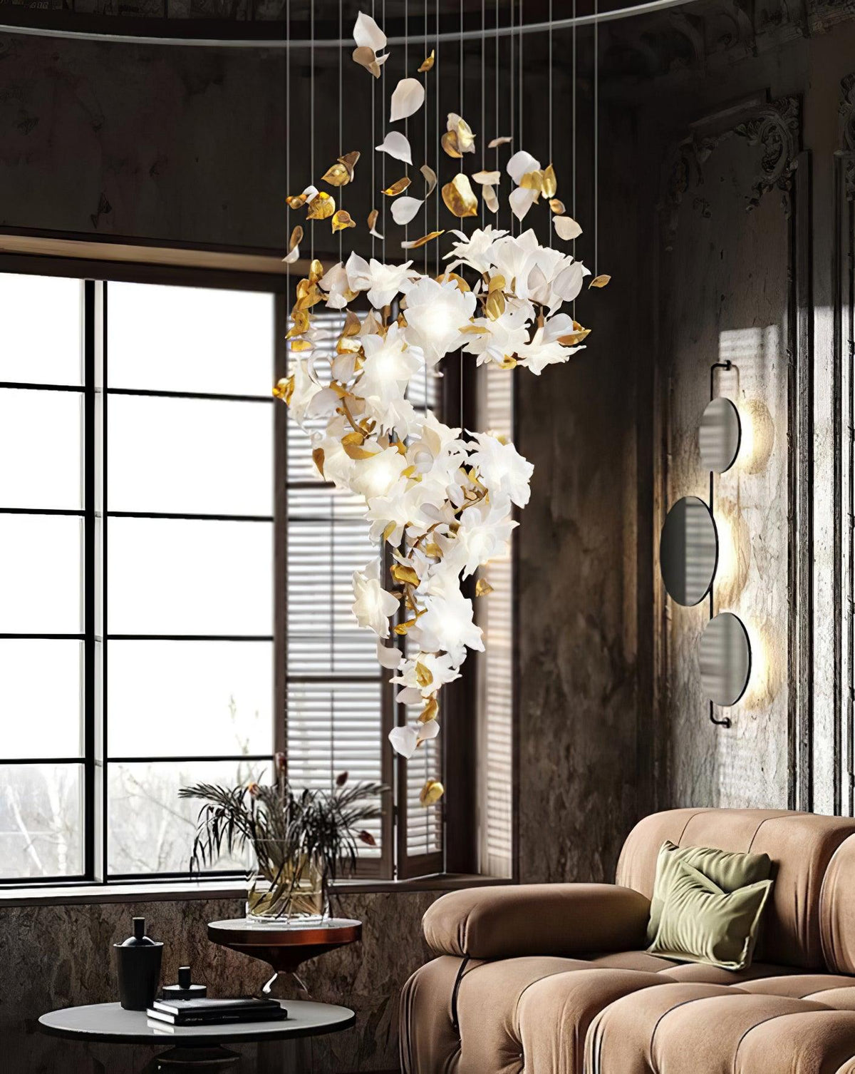 Flying Flowers Fluttering Chandelier - Zelno Lighting