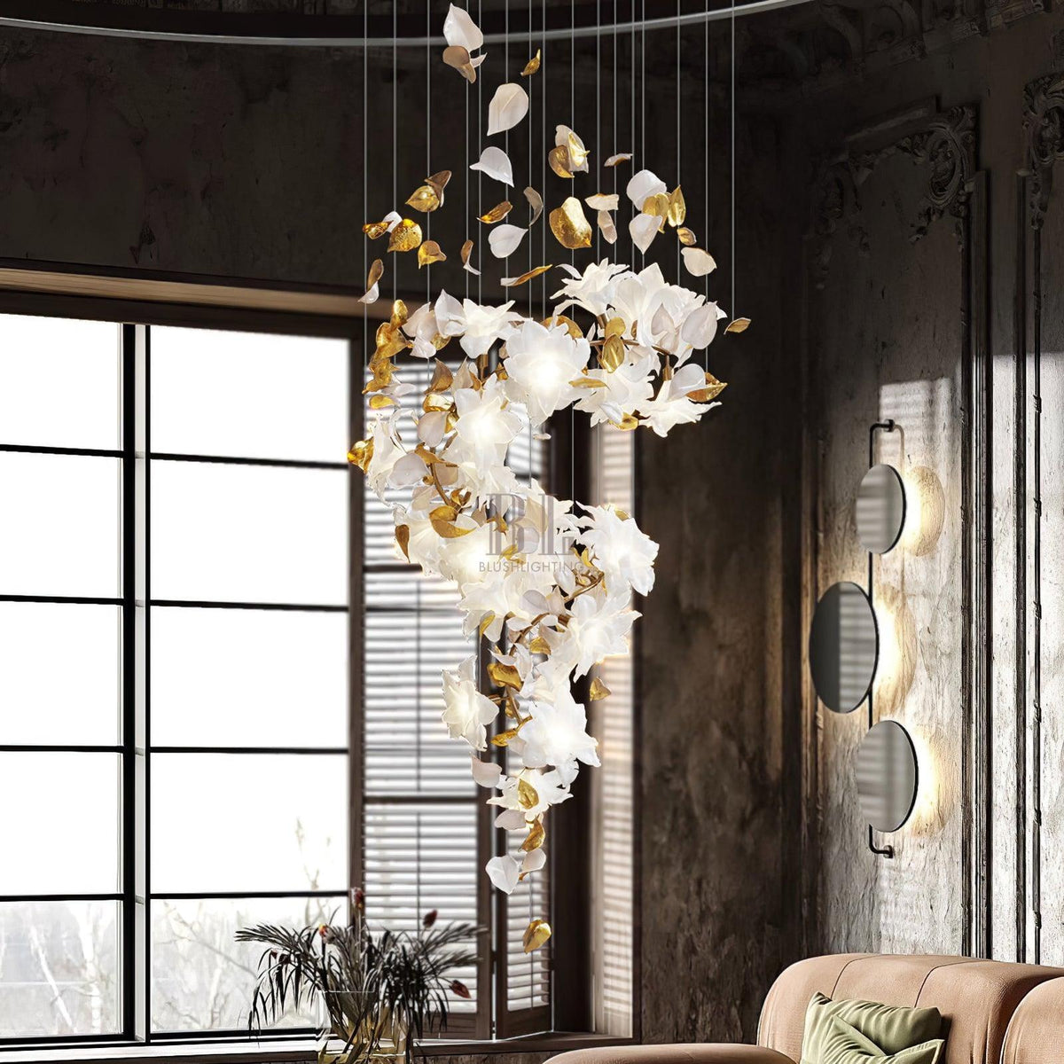 Flying Flowers Fluttering Chandelier - Zelno Lighting