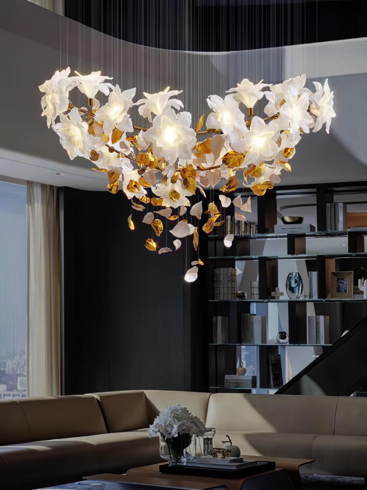 Flying Flowers Fluttering Chandelier - Zelno Lighting