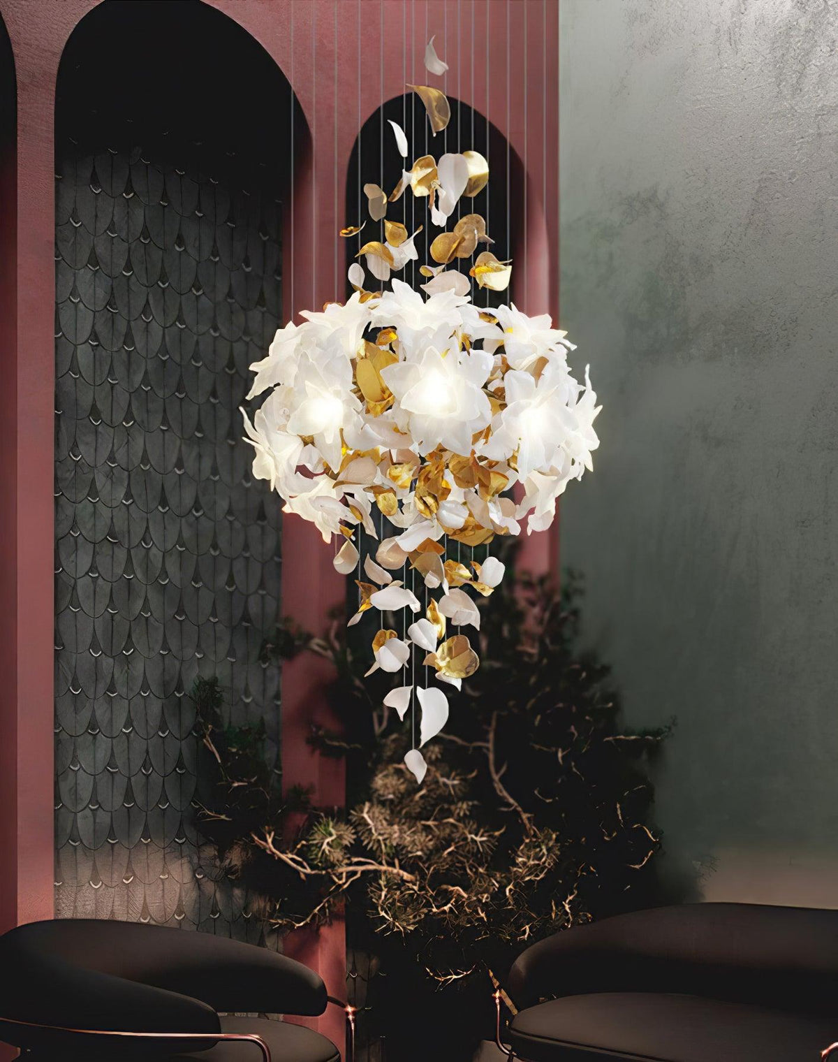 Flying Flowers Fluttering Chandelier - Zelno Lighting