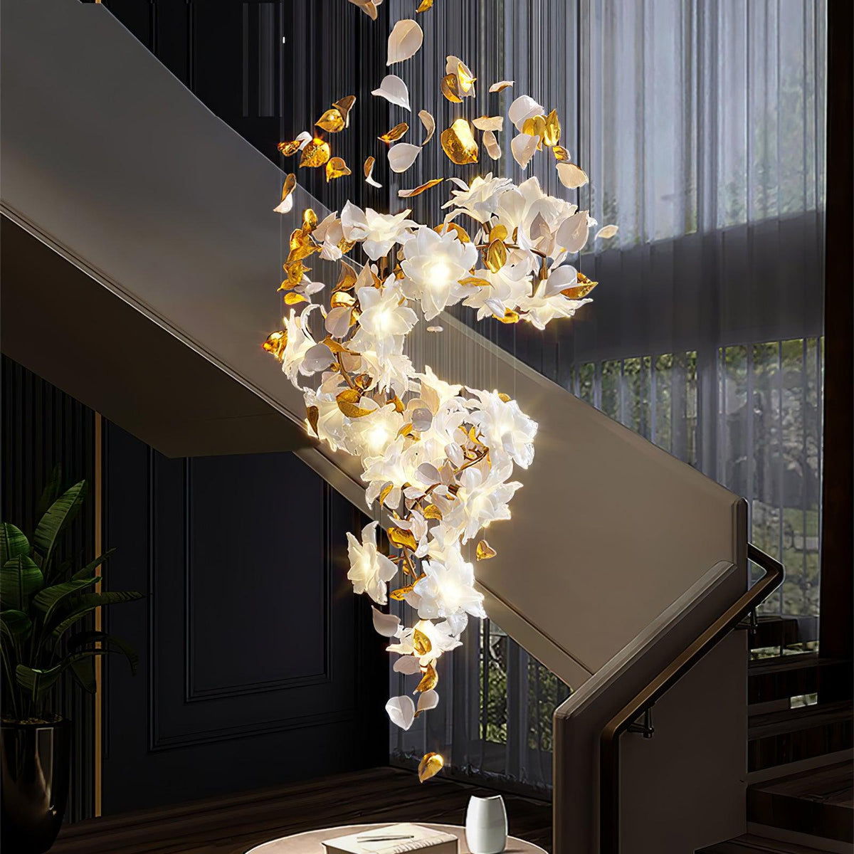 Flying Flowers Fluttering Chandelier - Zelno Lighting