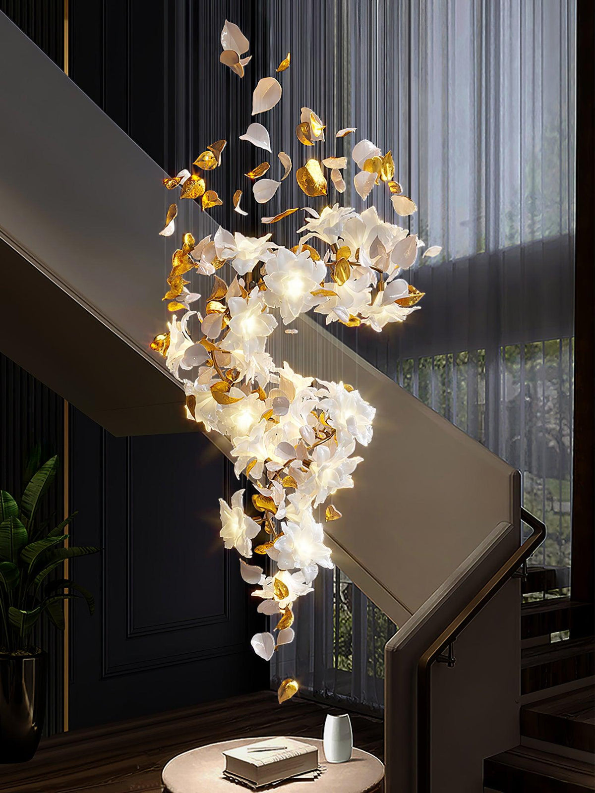 Flying Flowers Fluttering Chandelier - Zelno Lighting