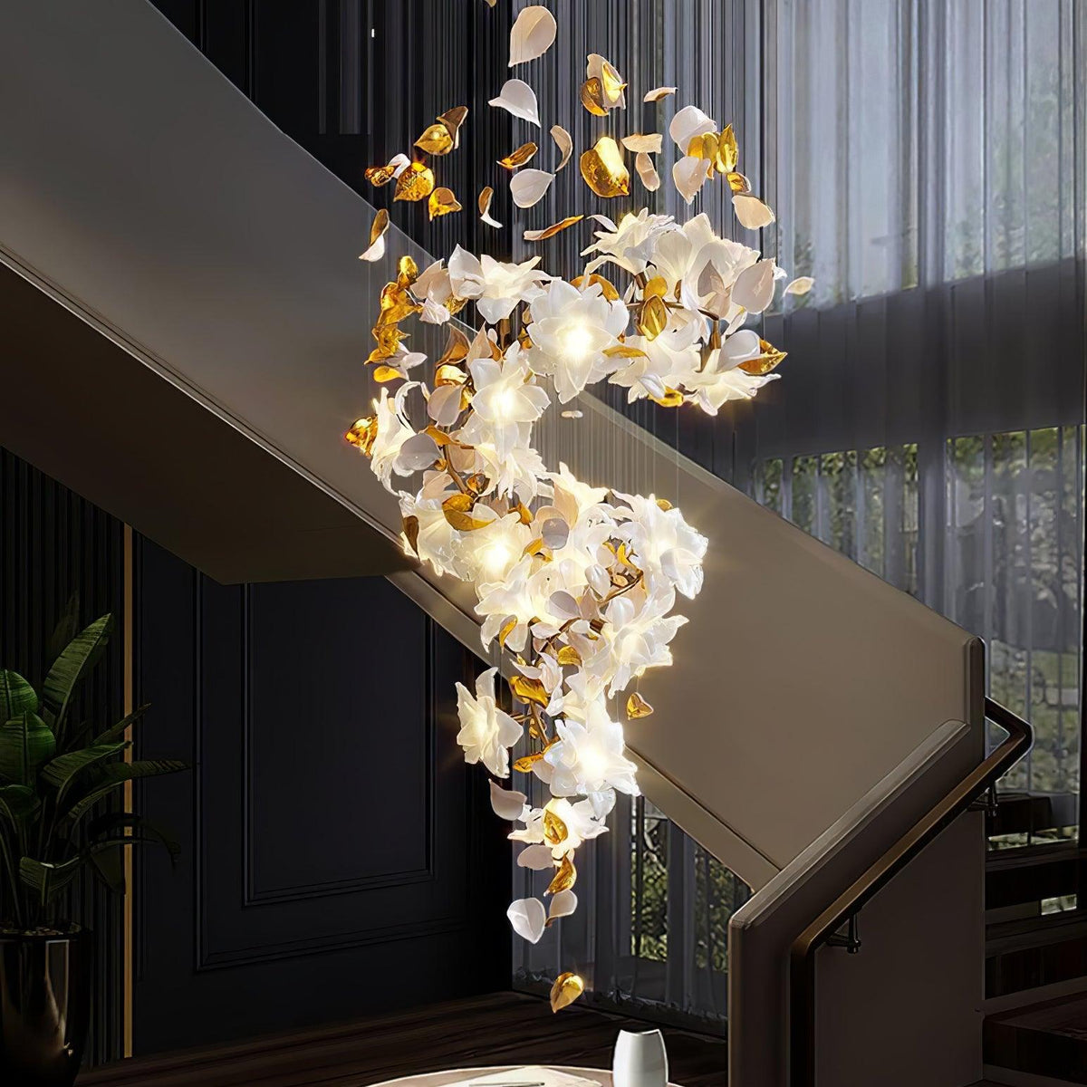 Flying Flowers Fluttering Chandelier - Zelno Lighting