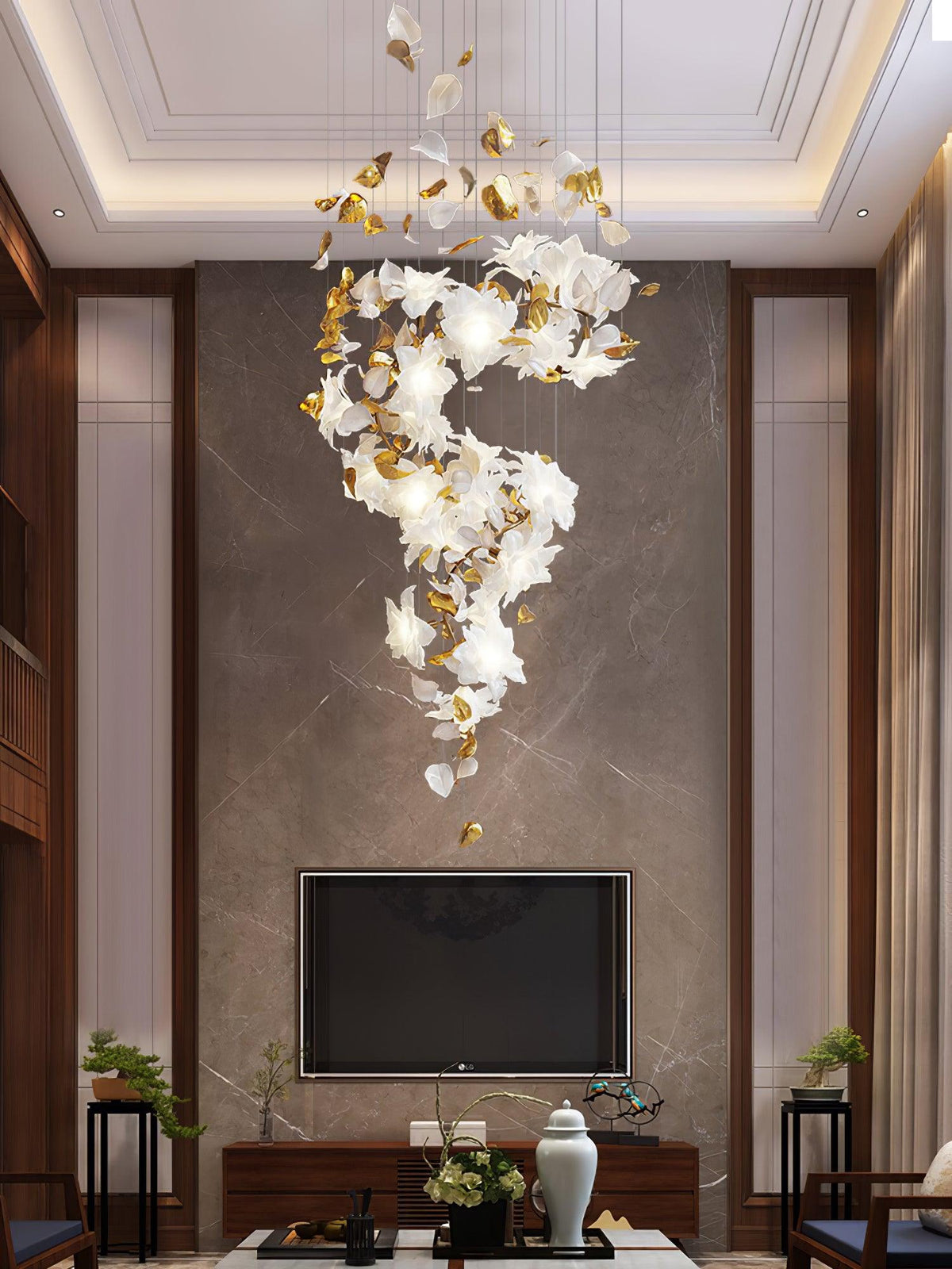 Flying Flowers Fluttering Chandelier - Zelno Lighting