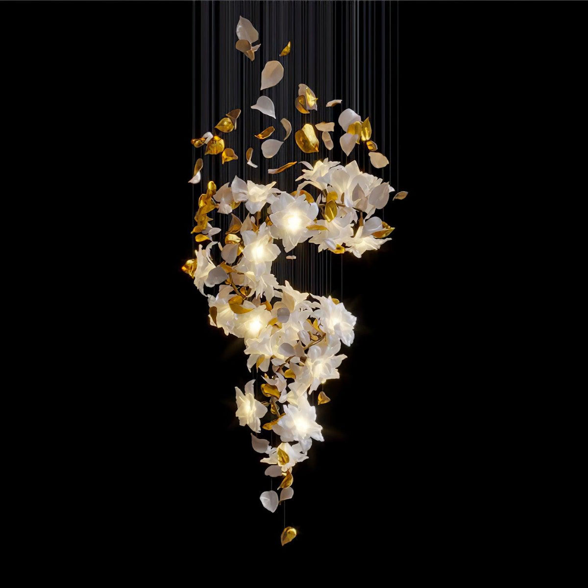 Flying Flowers Fluttering Chandelier - Zelno Lighting