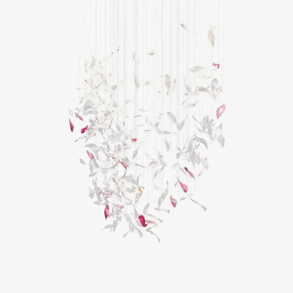 Flying Glass Feather Chandelier - Zelno Lighting