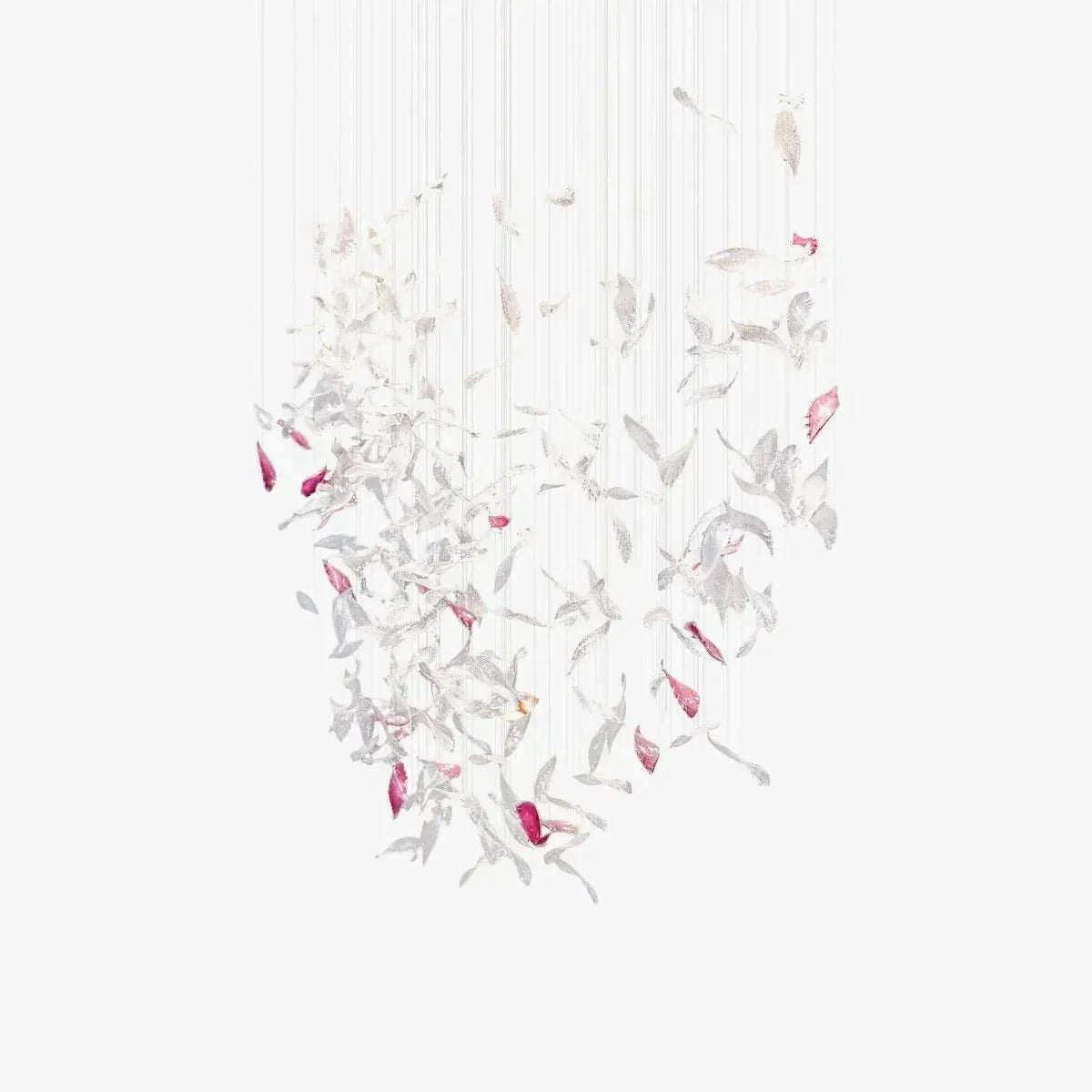 Flying Glass Feather Chandelier - Zelno Lighting