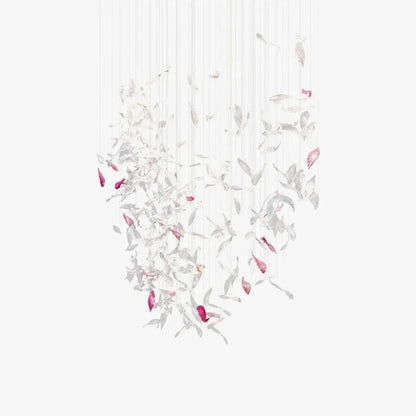 Flying Glass Feather Chandelier - Zelno Lighting