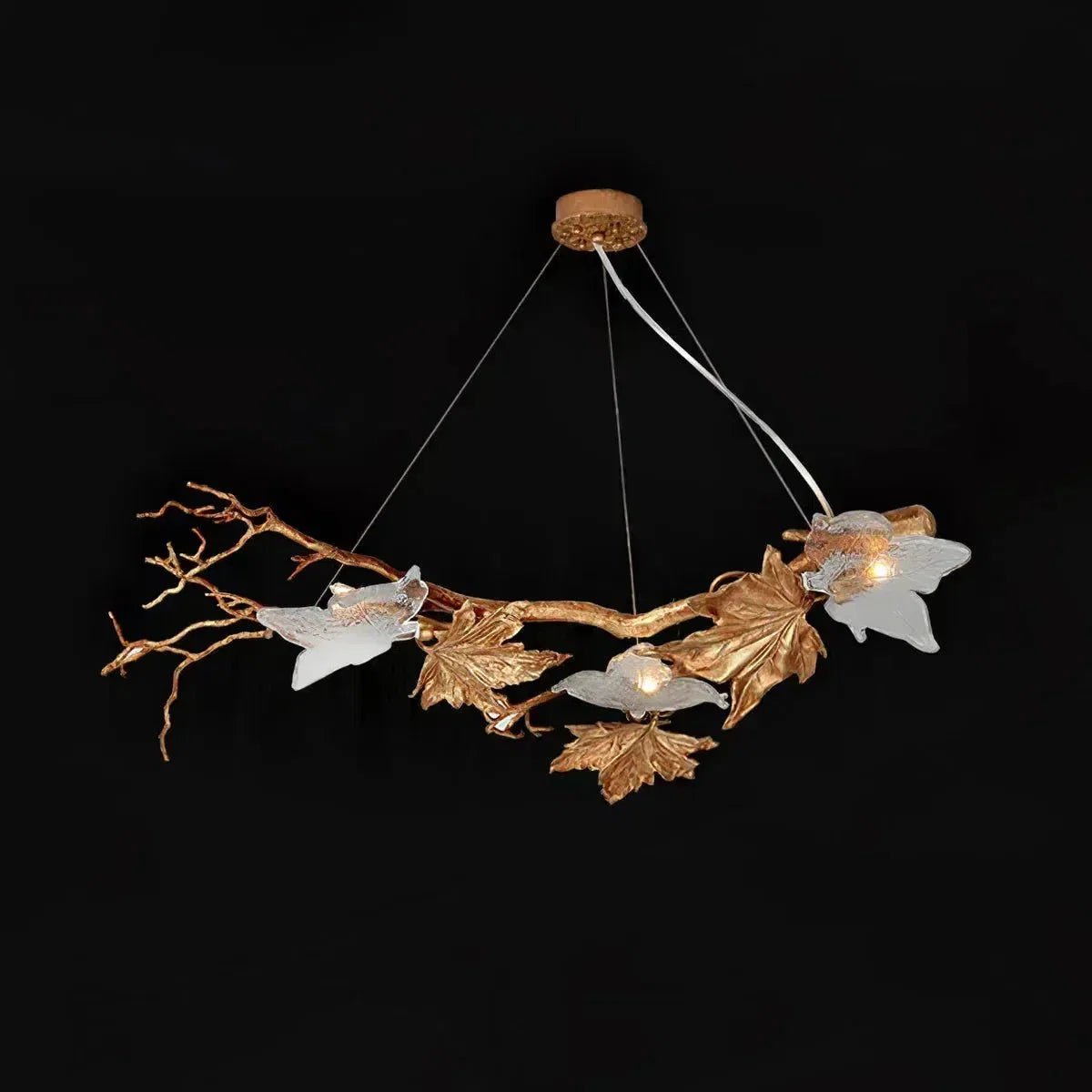 Folio Branch Brass Chandelier - Zelno Lighting