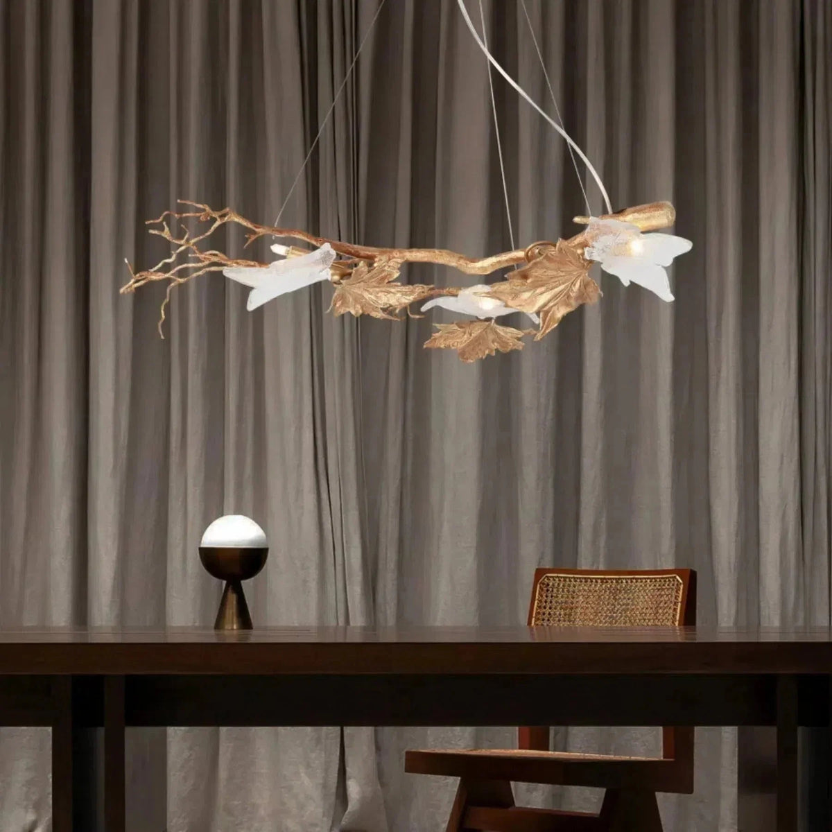 Folio Branch Brass Chandelier - Zelno Lighting