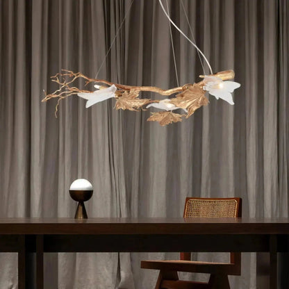 Folio Branch Brass Chandelier - Zelno Lighting