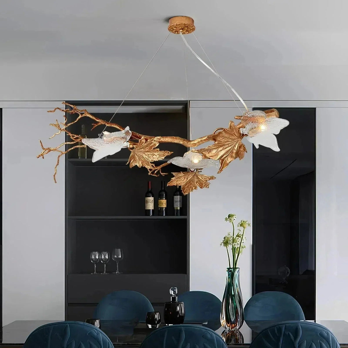 Folio Branch Brass Chandelier - Zelno Lighting