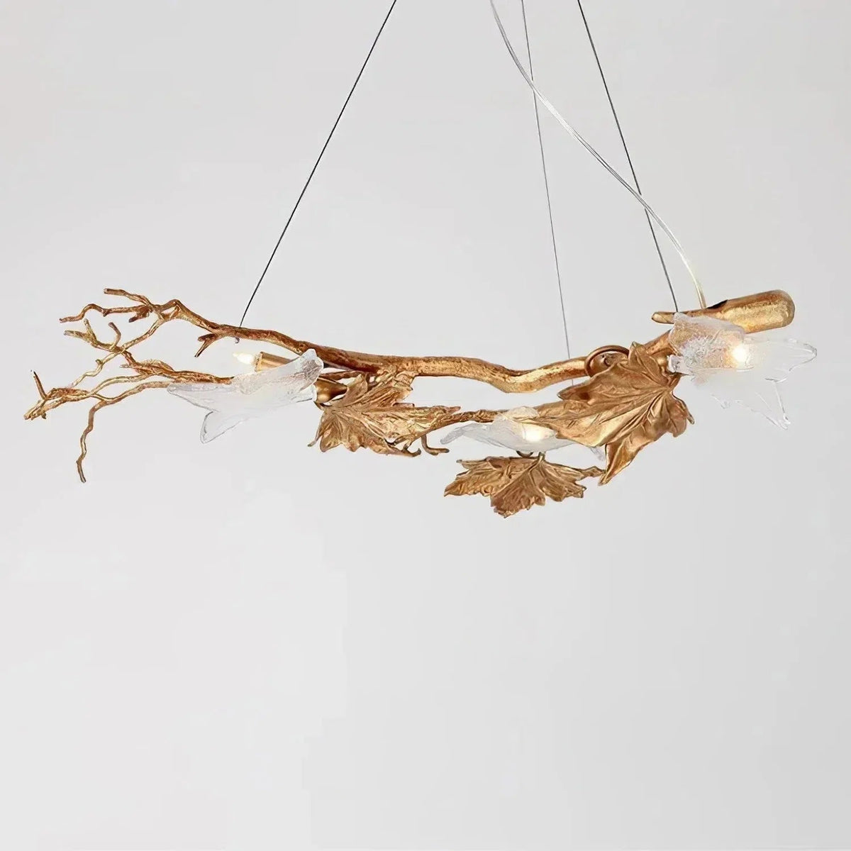 Folio Branch Brass Chandelier - Zelno Lighting