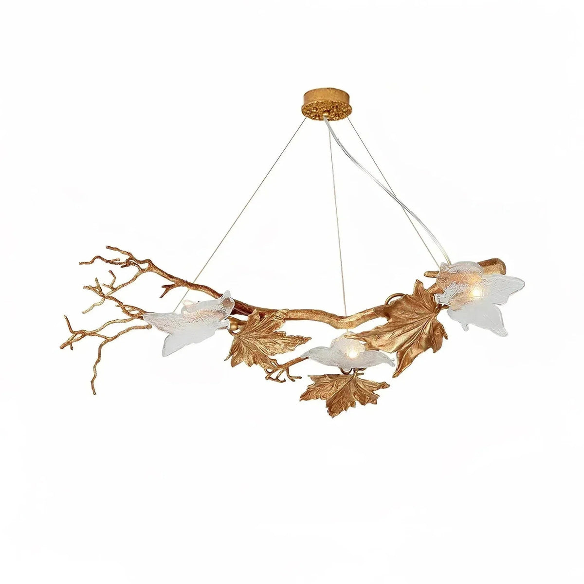 Folio Branch Brass Chandelier - Zelno Lighting