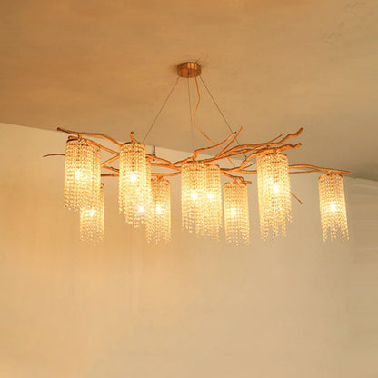 Forest Dawn Brass Branch Chandelier - Zelno Lighting
