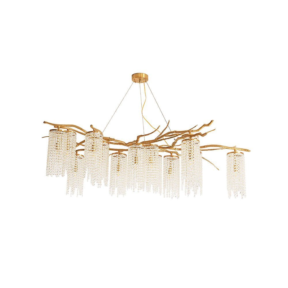 Forest Dawn Brass Branch Chandelier - Zelno Lighting
