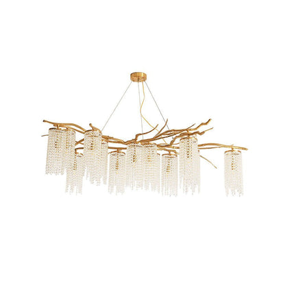Forest Dawn Brass Branch Chandelier - Zelno Lighting