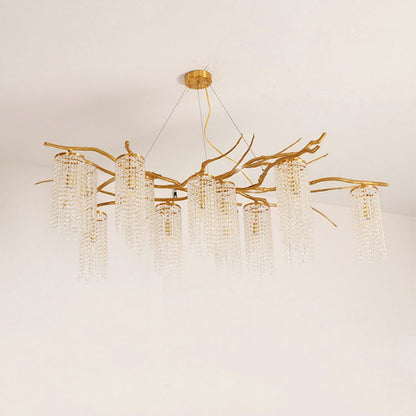 Forest Dawn Brass Branch Chandelier - Zelno Lighting