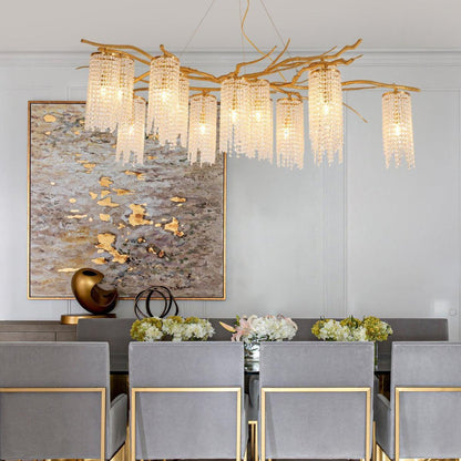 Forest Dawn Brass Branch Chandelier - Zelno Lighting