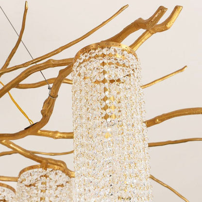 Forest Dawn Brass Branch Chandelier - Zelno Lighting