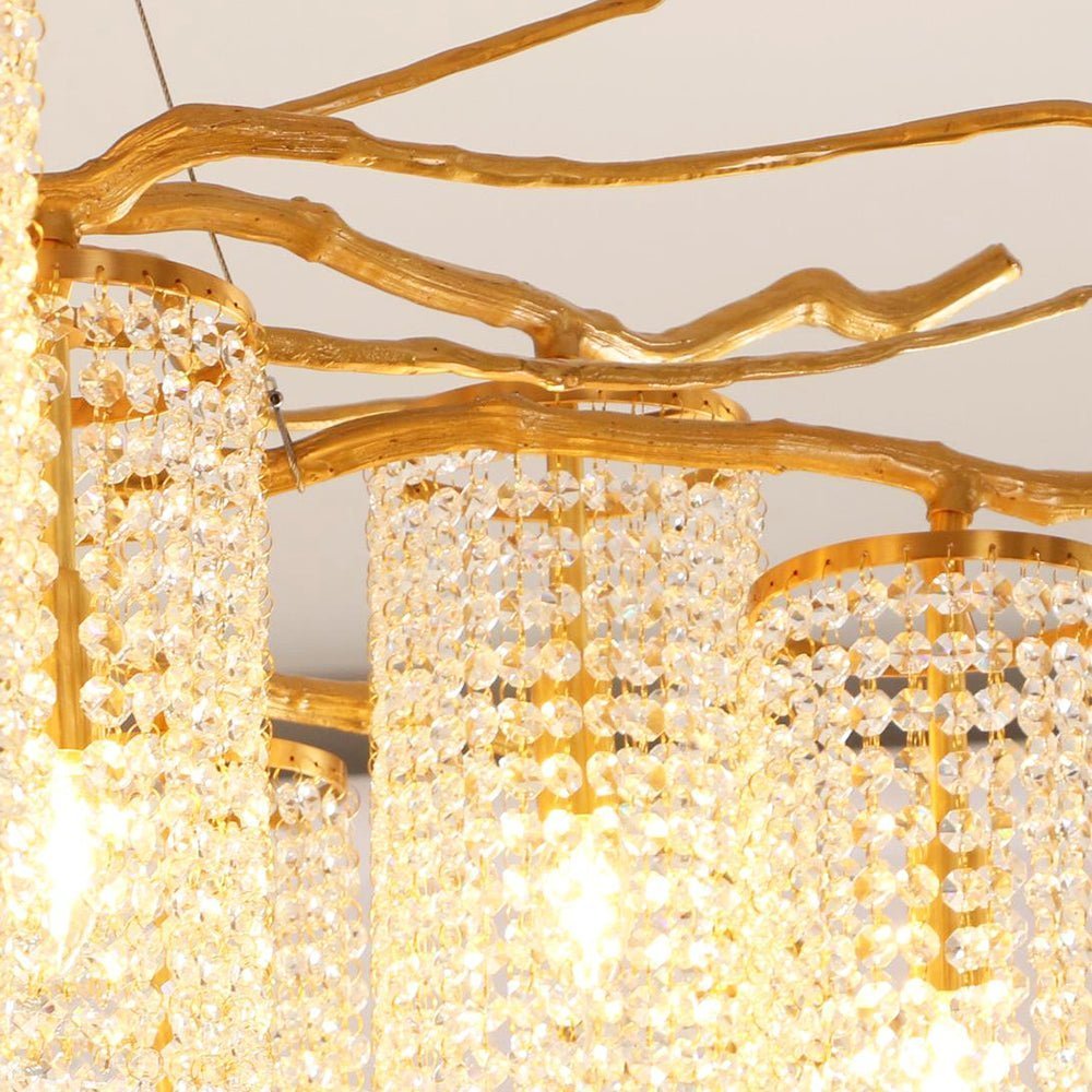 Forest Dawn Brass Branch Chandelier - Zelno Lighting