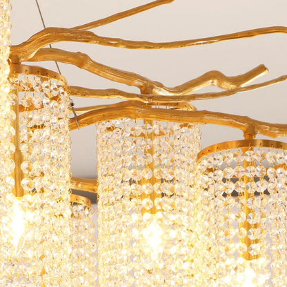 Forest Dawn Brass Branch Chandelier - Zelno Lighting
