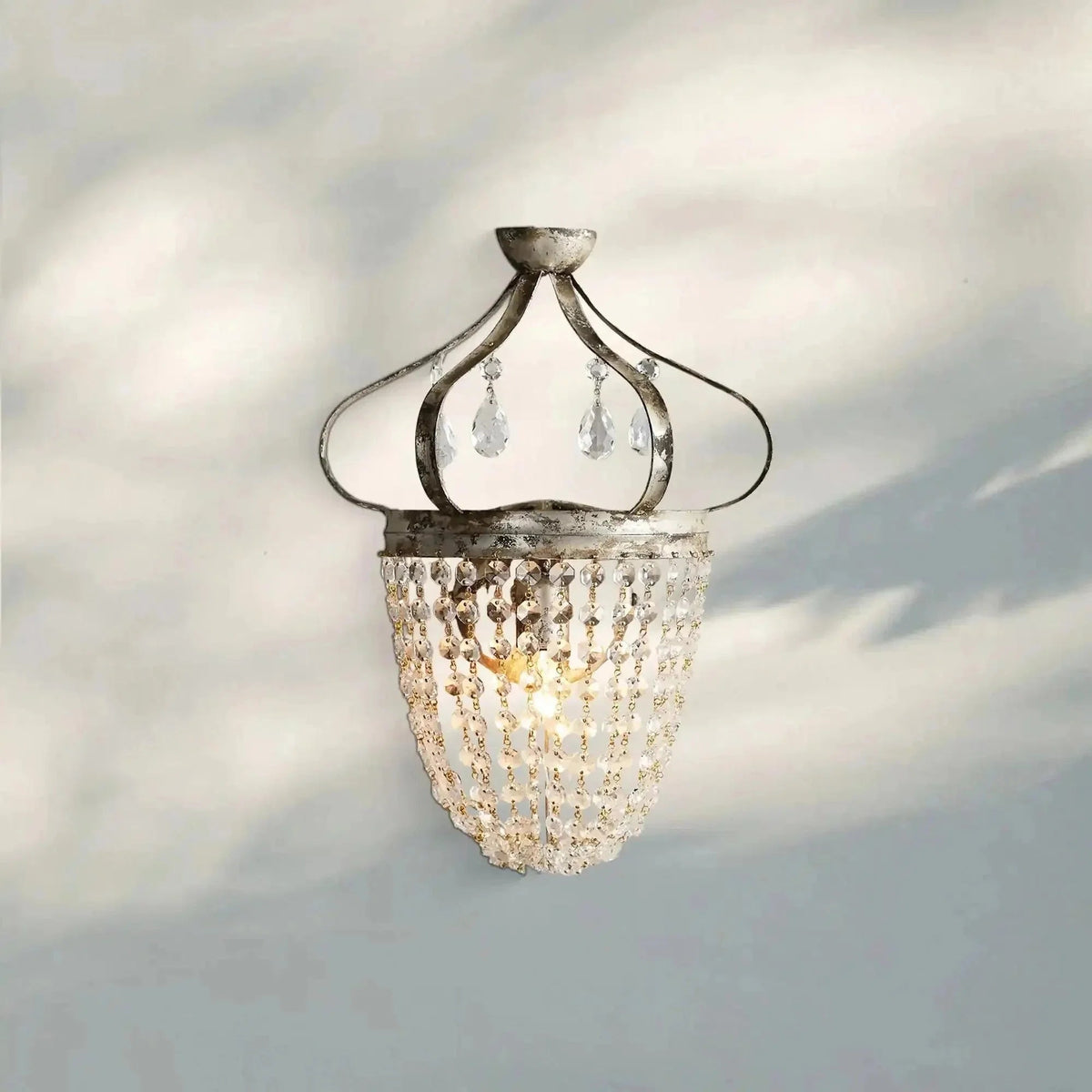 Fotini Iron Wall Sconce in Silver Clay - Zelno Lighting
