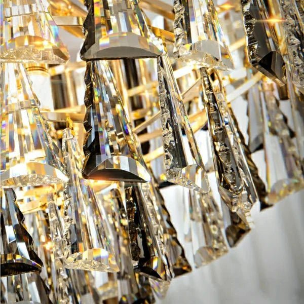 Foyer 3 Layers Extra Large Crystal Chandelier for Living Room Staircase Ceiling Lighting Fixture - Zelno Lighting
