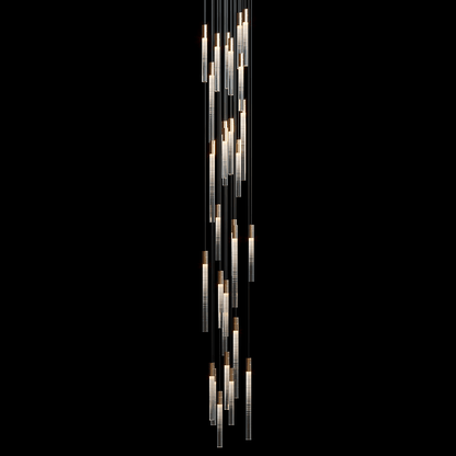 Frosted Tube Cluster Chandelier - Zelno Lighting