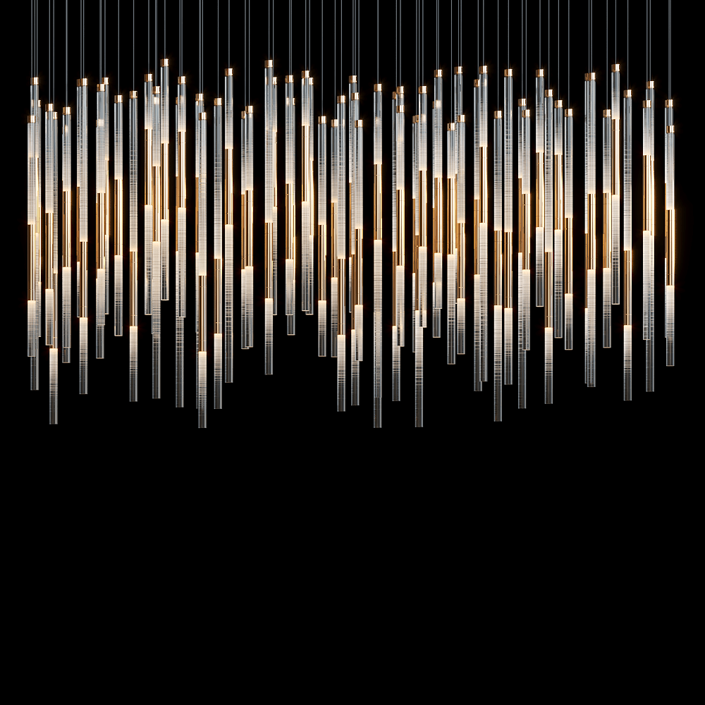 Frosted Tube Cluster Chandelier - Zelno Lighting
