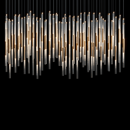 Frosted Tube Cluster Chandelier - Zelno Lighting