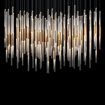 Frosted Tube Cluster Chandelier - Zelno Lighting