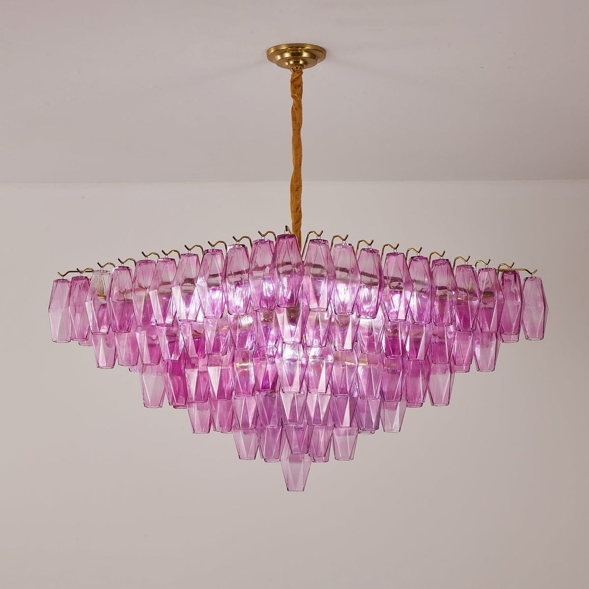 Fuchsia Prism Empire Chandelier - Zelno Lighting