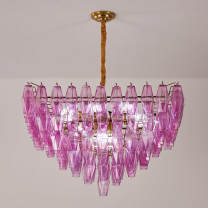 Fuchsia Prism Empire Chandelier - Zelno Lighting