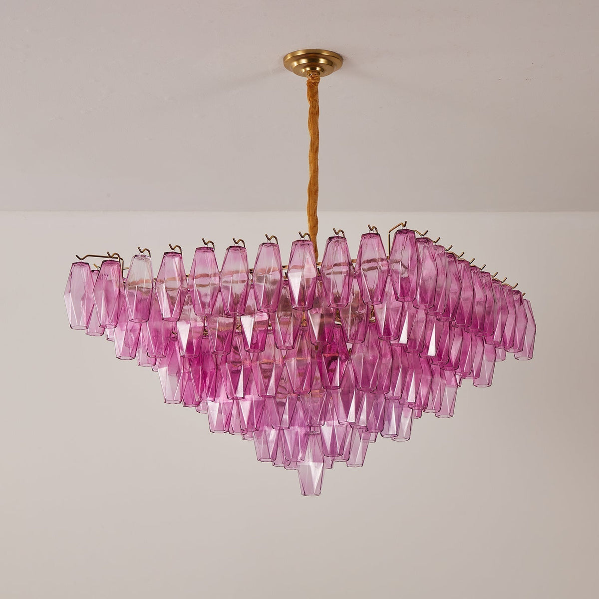 Fuchsia Prism Empire Chandelier - Zelno Lighting