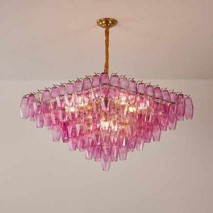 Fuchsia Prism Empire Chandelier - Zelno Lighting