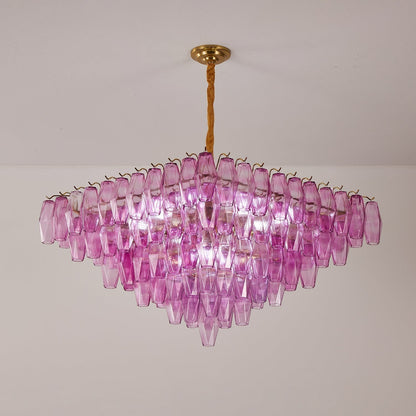 Fuchsia Prism Empire Chandelier - Zelno Lighting
