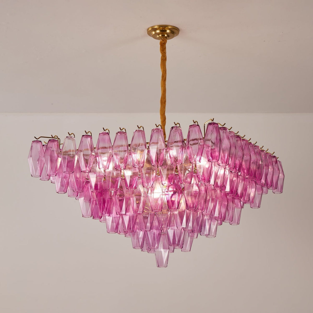 Fuchsia Prism Empire Chandelier - Zelno Lighting