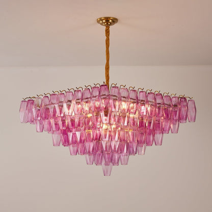 Fuchsia Prism Empire Chandelier - Zelno Lighting