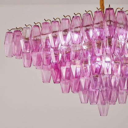 Fuchsia Prism Empire Chandelier - Zelno Lighting