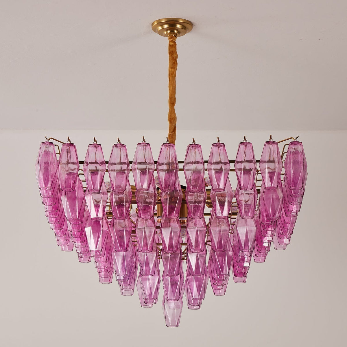 Fuchsia Prism Empire Chandelier - Zelno Lighting