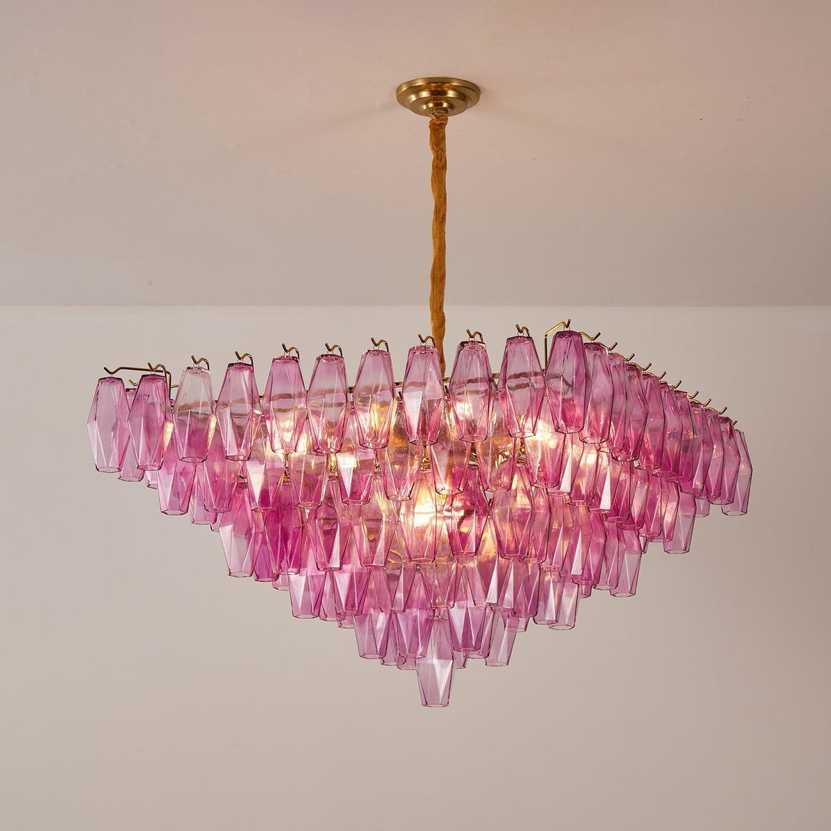 Fuchsia Prism Empire Chandelier - Zelno Lighting