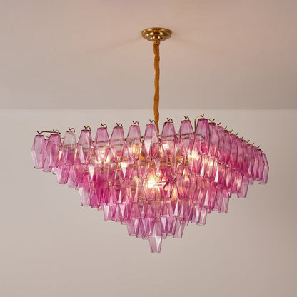 Fuchsia Prism Empire Chandelier - Zelno Lighting