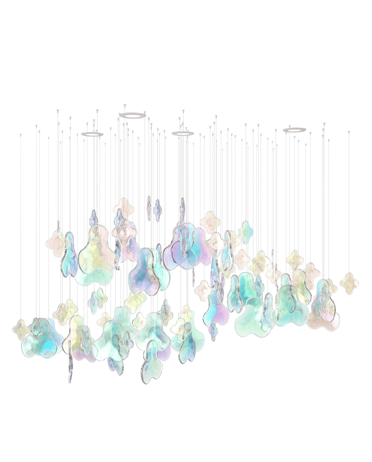 Galaxy Iris Iridescent Blossom Chandelier - Zelno Lighting