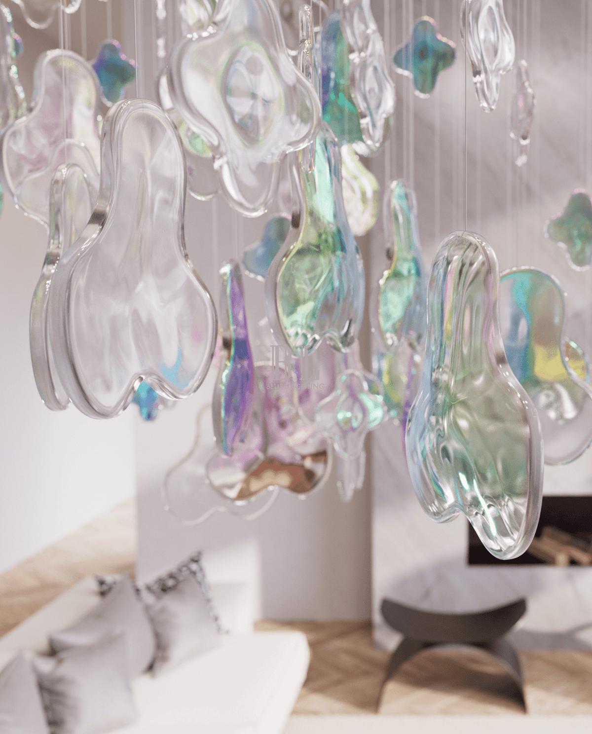 Galaxy Iris Iridescent Blossom Chandelier - Zelno Lighting