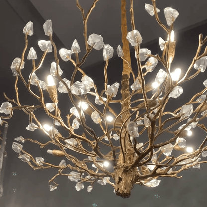 Gemstone Branch Chandelier with Artistic Design for Bedroom or Living Room - Zelno Lighting