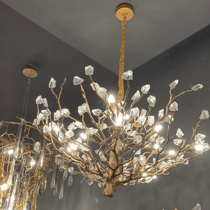 Gemstone Branch Chandelier with Artistic Design for Bedroom or Living Room - Zelno Lighting