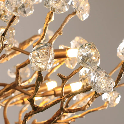 Gemstone Branch Chandelier with Artistic Design for Bedroom or Living Room - Zelno Lighting